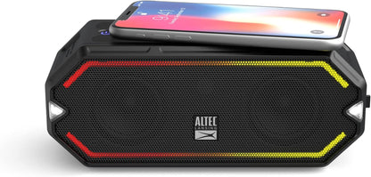 - Hydrablast Wireless Portable Bluetooth Speaker, IP67 Waterproof for Parties, USB C Rechargeable Outdoor Speakers with Built in Phone Charger and LED Lights, 20 Hour Playtime
