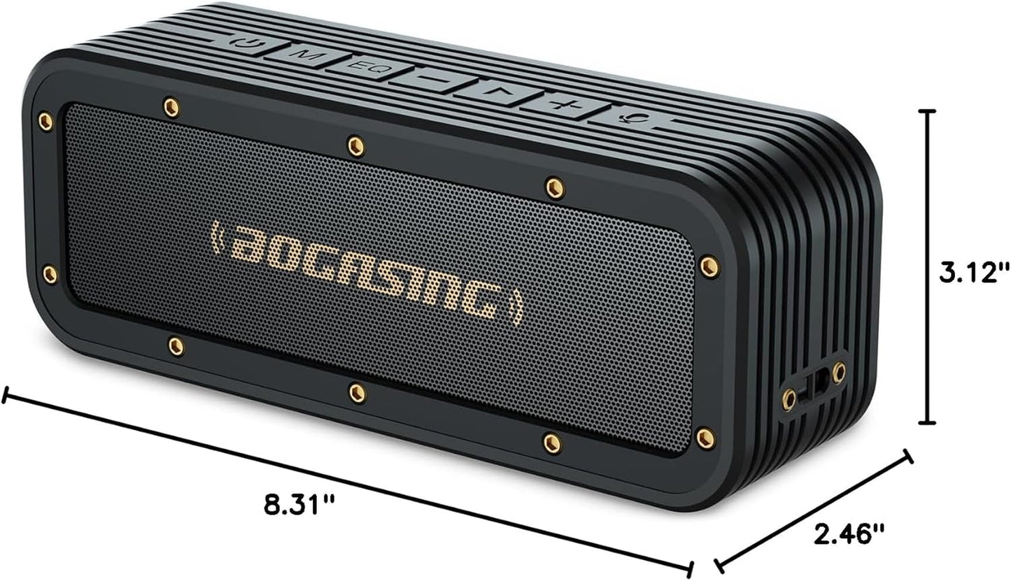 Bluetooth Speaker,  M4 Speaker with 40W Stereo HD Surround Sound, Deeper Bass, 24H Playtime, IPX7 Waterproof, Bluetooth 5.0 TWS Wireless Dual Pairing Portable Speaker for Home, Outdoor (Black)
