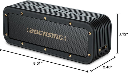 Bluetooth Speaker,  M4 Speaker with 40W Stereo HD Surround Sound, Deeper Bass, 24H Playtime, IPX7 Waterproof, Bluetooth 5.0 TWS Wireless Dual Pairing Portable Speaker for Home, Outdoor (Black)