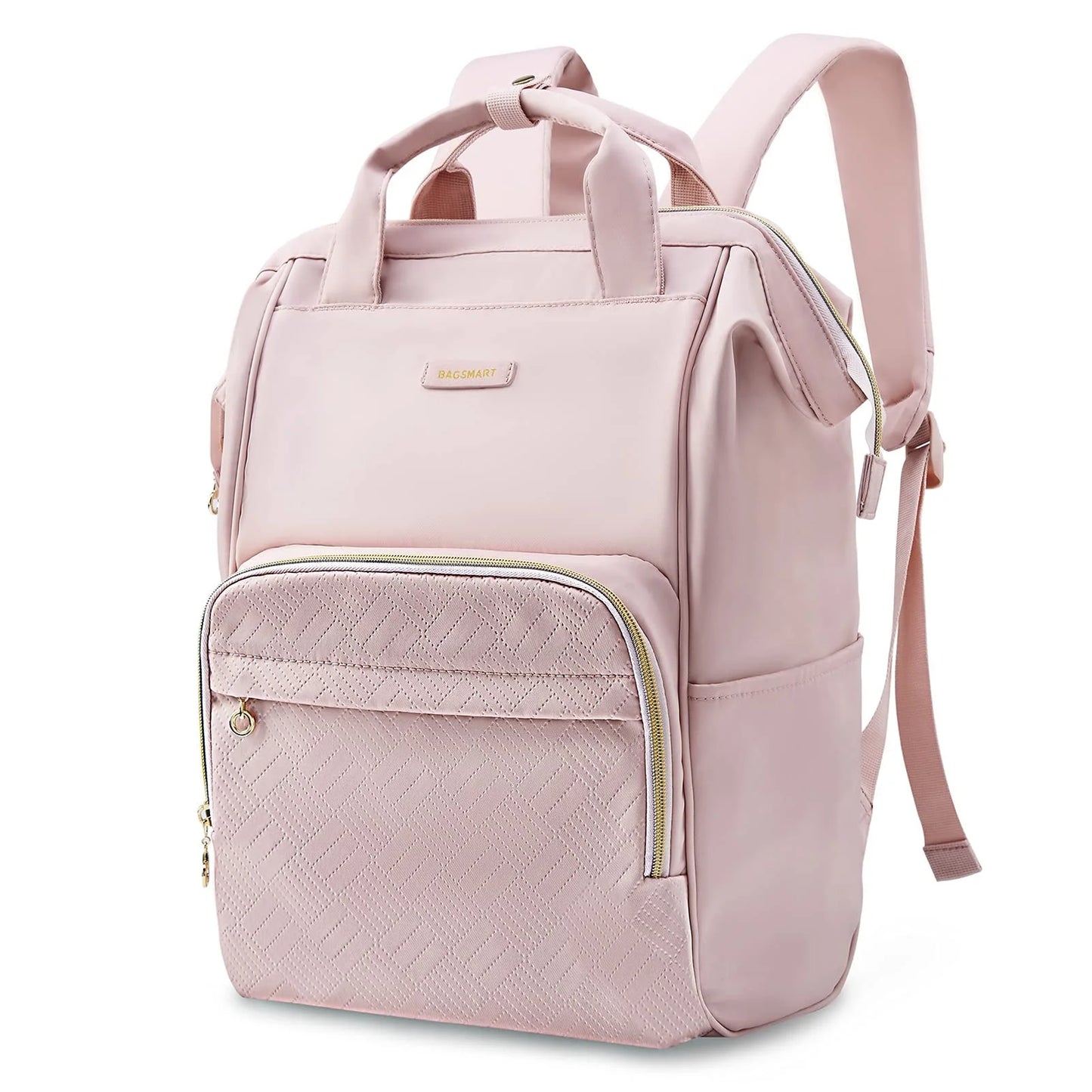 17" Travel Laptop Backpack for Women, Business Computer Backpack School Book Bag Casual Daypack for Work College Trip, Women & Men, Pink