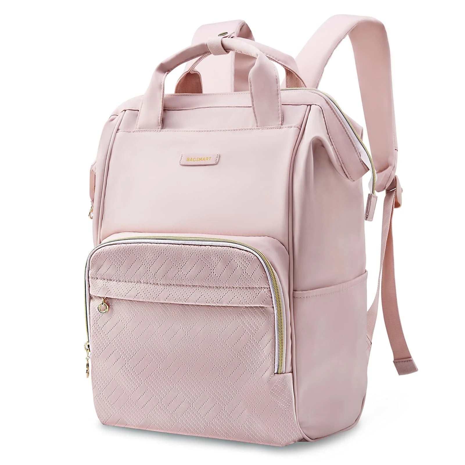 17" Travel Laptop Backpack for Women, Business Computer Backpack School Book Bag Casual Daypack for Work College Trip, Women & Men, Pink