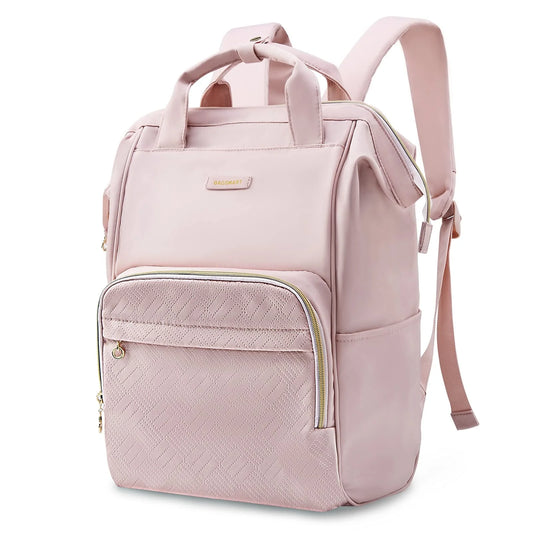 17" Travel Laptop Backpack for Women, Business Computer Backpack School Book Bag Casual Daypack for Work College Trip, Women & Men, Pink