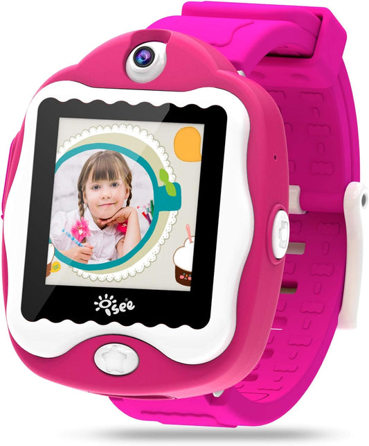 Smartwatch for Kids - Colorful Interactive Children'S Smart Game Watch with Camera, Video Recorder, Voice Changer, Digital Watch for Girls (Pink)