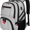 Extra Large Travel Backpack for Men Women, Airline Approved Business Laptop Computer School Bag with USB Port and Luggage Strap, 30L