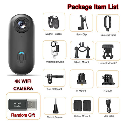 4K Road Cam for Bicycle Action Camera Mini Waterproof Cameras Motorcycle Sports Bodycam Video for Helmet Mtb Wifi Hd Bodycams