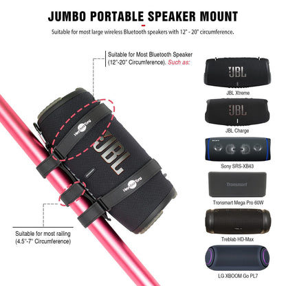 Big Portable Speaker Mount for Large Bluetooth Speakers with 12''-20'' Circum...